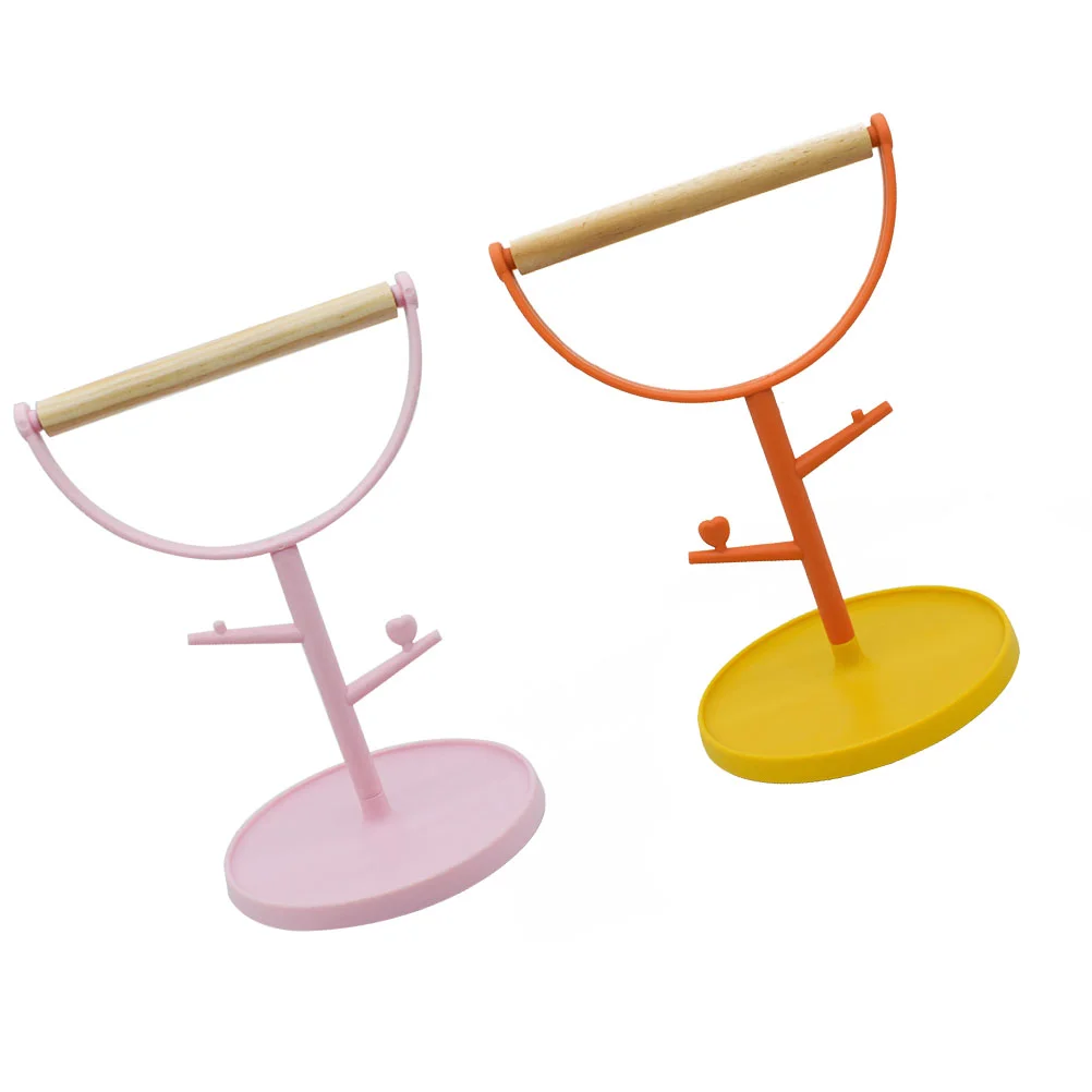 

2Pcs Bird Stand for Home Tabletop Parrot Stand Indoor Parrot Stand Bird Training Tool
