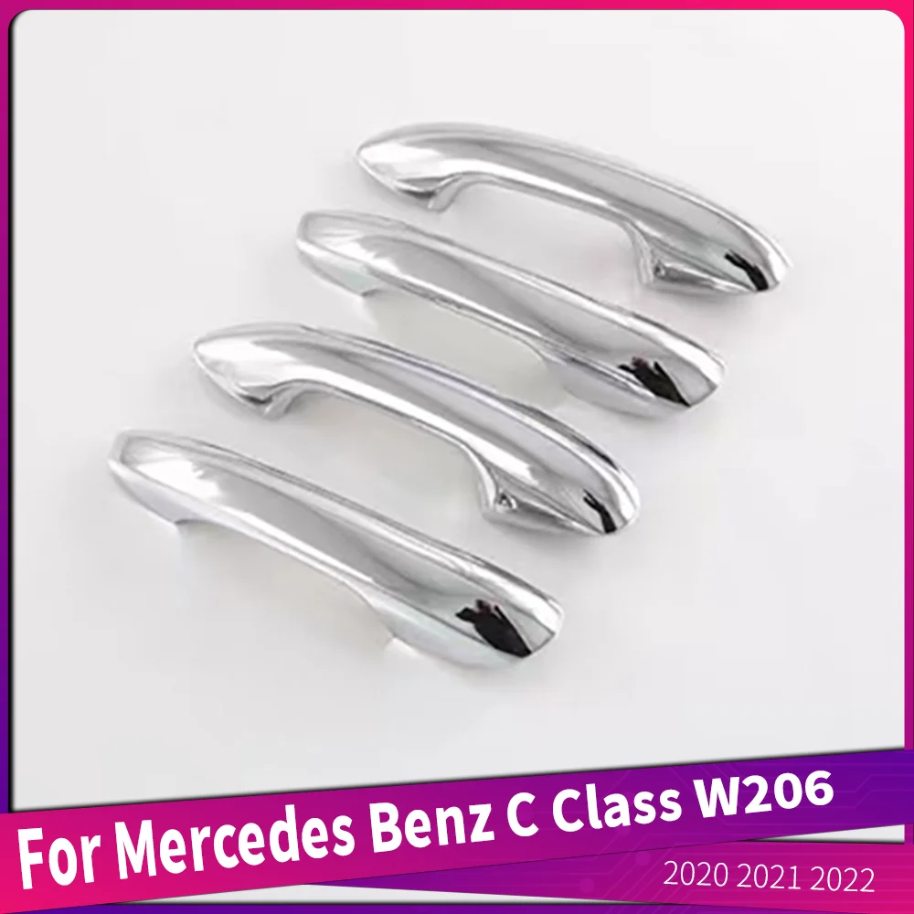 

2020 2021 2022 For Mercedes Benz C Class W206 Exterior Car Outer Door Handle Trims Cover Frame Sticker Moulding Garnish