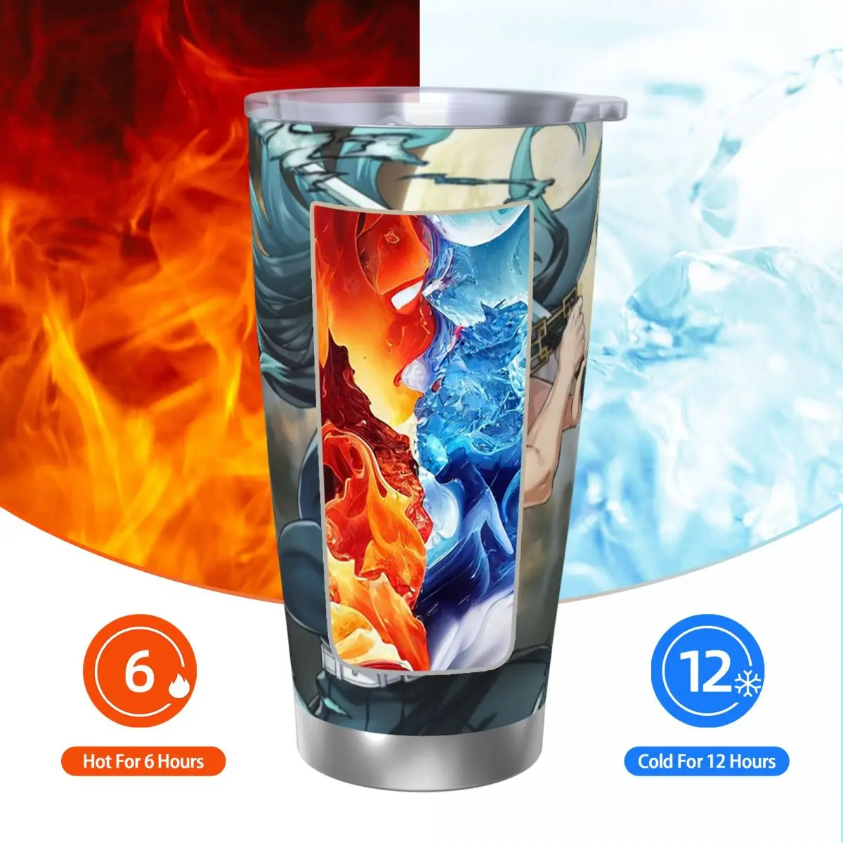 Muichiro Tokito Demon Slayer 20 унций автомобильная кружка из нержавеющей стали соломенная