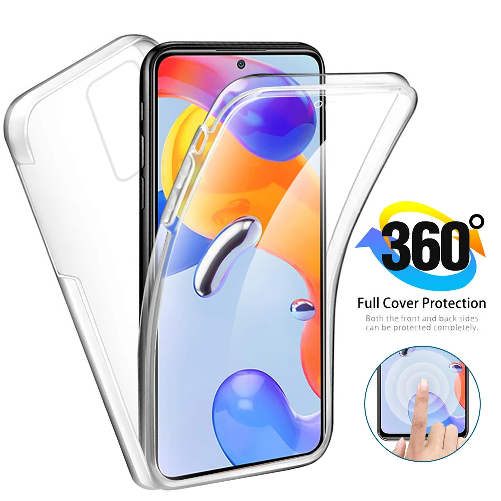 Чехол с полным покрытием 360 градусов для Xiaomi Redmi Note 11 двухсторонний Силиконовый