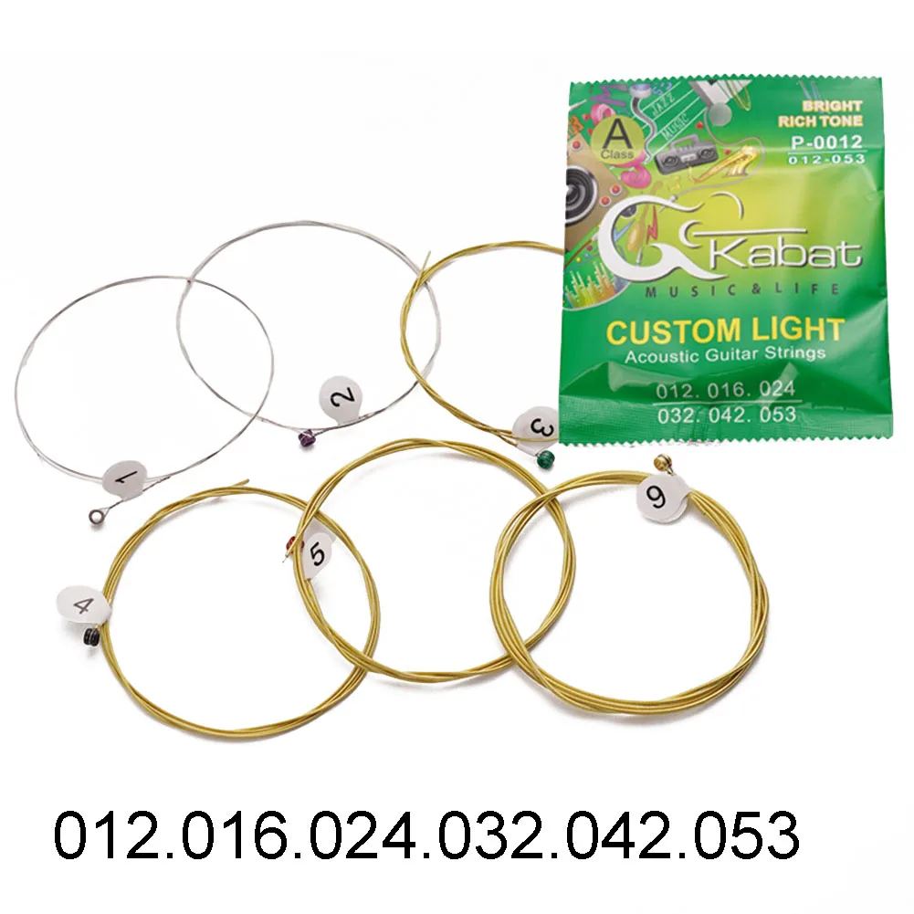 Надежная производительность 6 шт. полноразмерные струны для акустической гитары