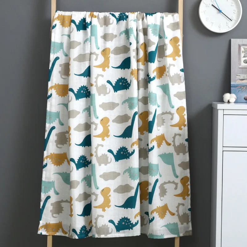 

Newborn Swaddle Blanket Baby Two Layer Muslin 100% Cotton 110*120cm Soft Newborn Bath Gauze Infant Wrap Sleepsack Stroller Cover