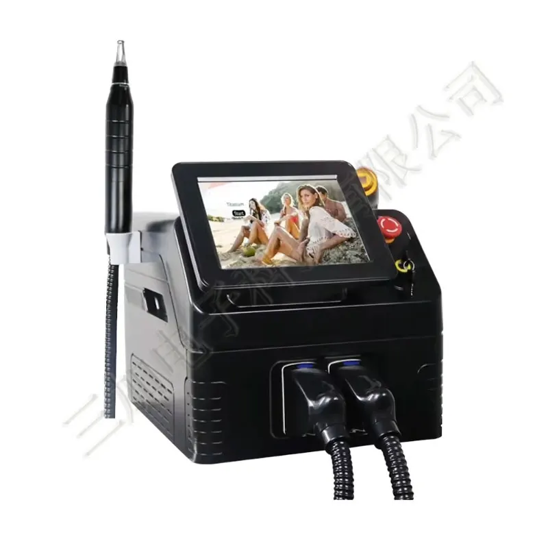 Местная доставка 2024 Новейший портативный 2 в 1 диодный лазер Nd Yag 808 нм Лазерная