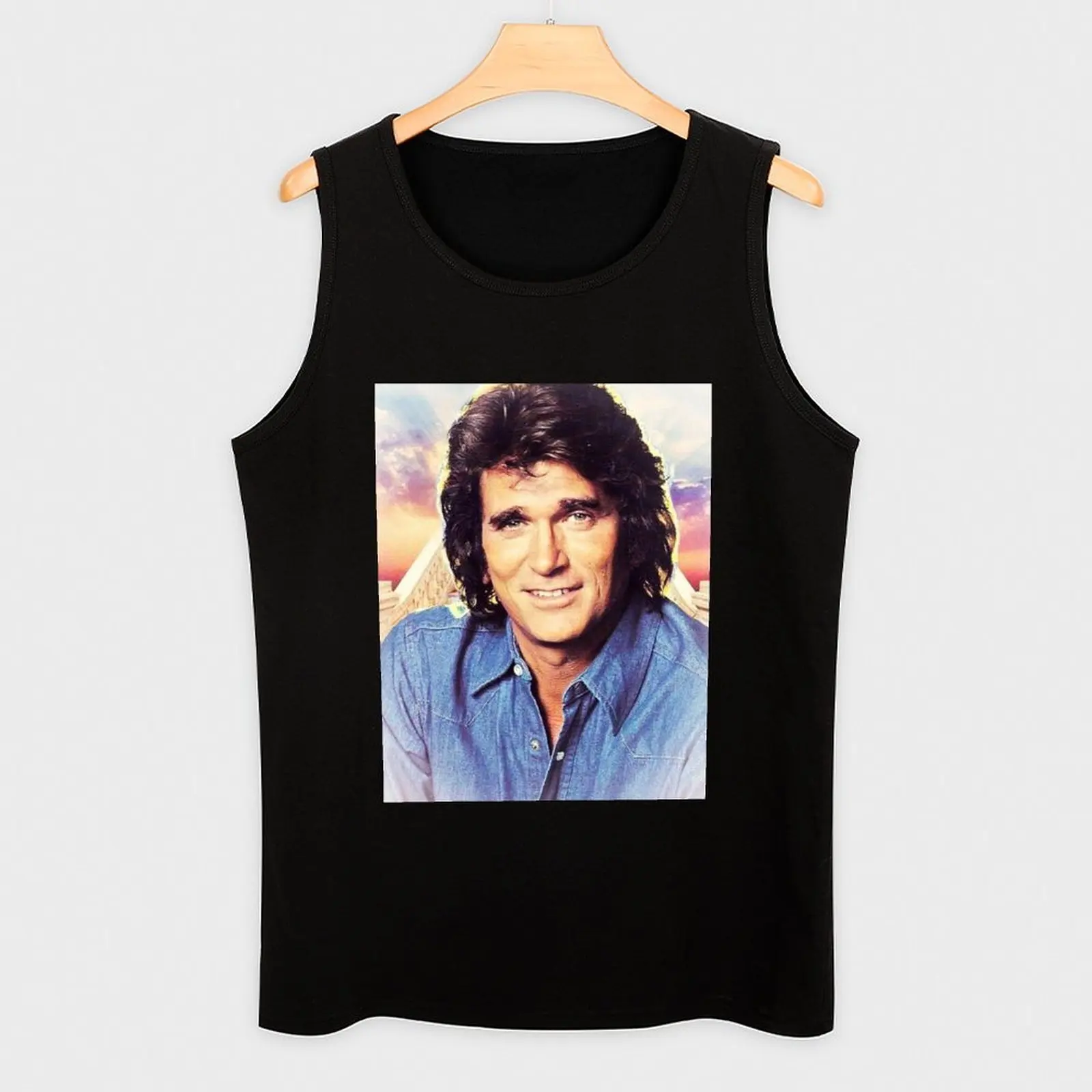 Фото Майка Michael Landon, базовая футболка без рукавов, повседневная майка из мягкого хлопка №3