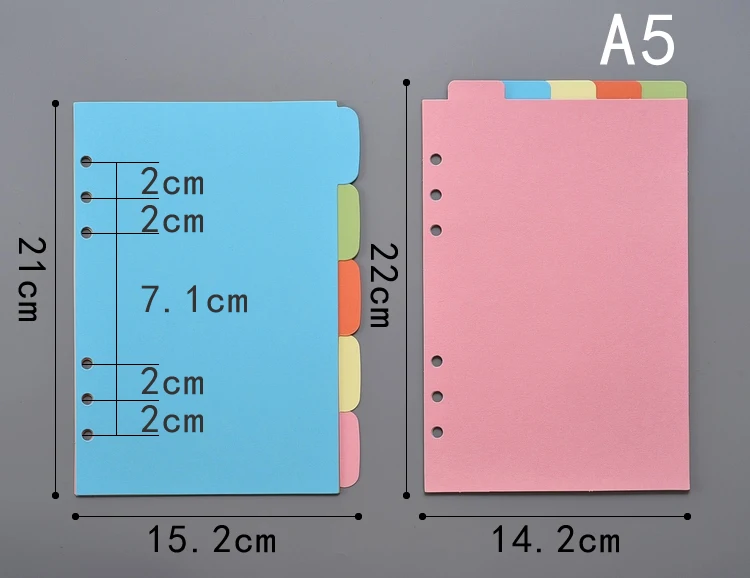 2 упаковки размер А5 верхняя сторона планировщика разделители для журналов