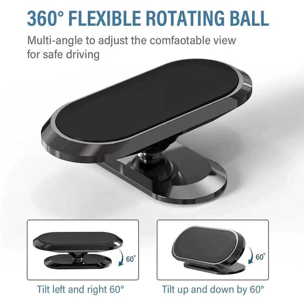 

Rotatable Mini Strip Shape Stand Metal Strong Magnet GPS Car Mount 12