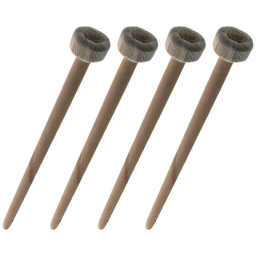 

4 pcs Percussion Drum Sticks Gong Drumstick with Wood Handle Beginner Drumsticks