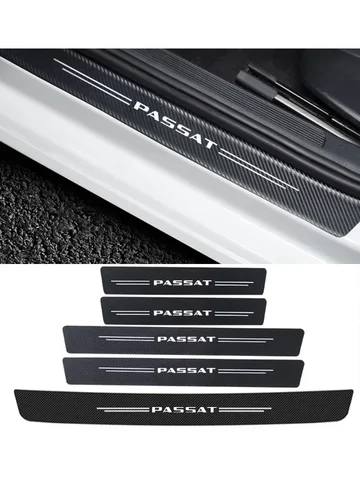 Автомобильная лента для защиты порога, наклейка на порог для Volkswagen VW Passat Badge B6 CC B5 B6 B7 B8 2022, защитные полосы для бампера багажника