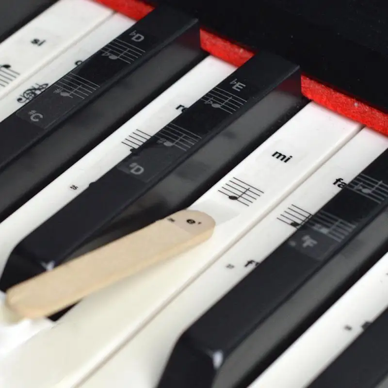 88-key 61-key 54-key Piano Keyboard Sticker Staff Sheet Music Entry Notation Piano Button Film White Key + Black Key 22*8*2