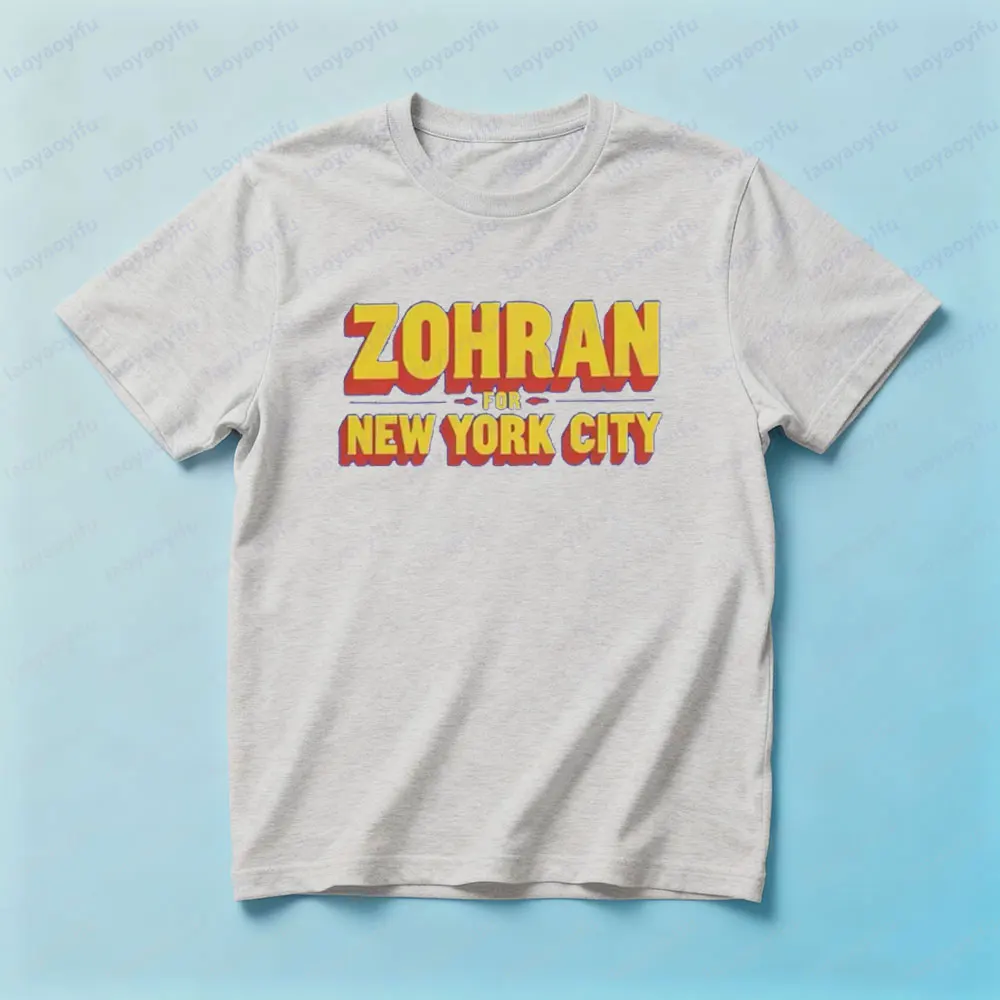 Фото Zohran Mamdani for NYC Mayor Merch Shirt Zohran Mamdani Support T-Shirt Последний современный модный стиль Мужчины Женщины Унисекс Хлопковые топы №3