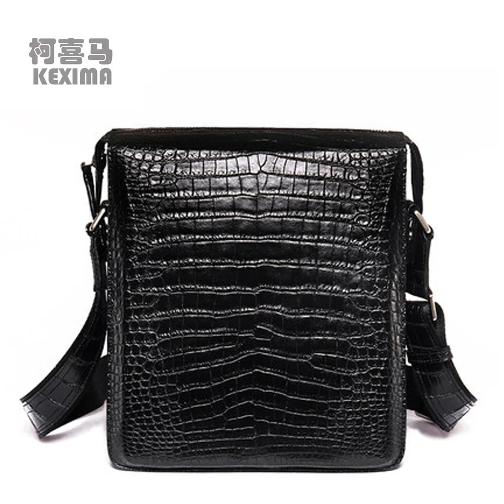 

KEXIMA kadilaier crocodile Single shoulder bag male Thailand crocodile leather bag Oblique cross bag men crocodile bag