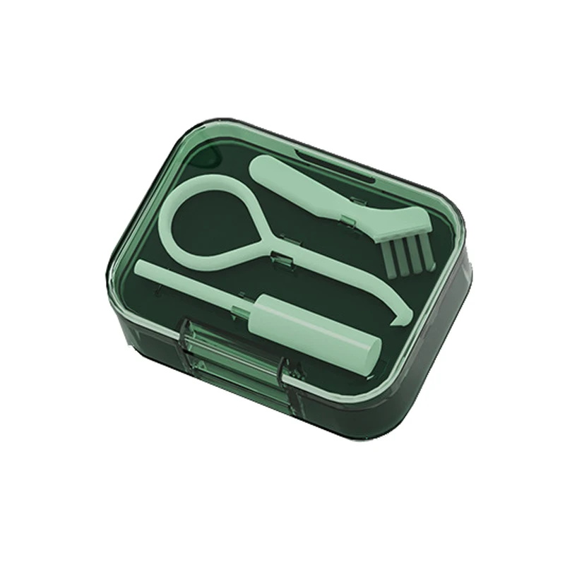 Двухслойная коробка для протезов фиксатор брекеты хранения с настроением зубов