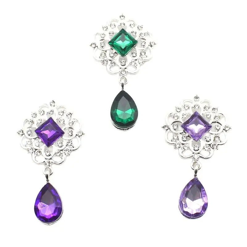 

Подвеска из акрилового сплава со стразами, 10 шт./лот, 25*45 мм