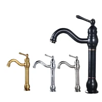 washbasin hot and cold water faucet all copper black antique black lacquer nickel brushed antique american kitchen faucet