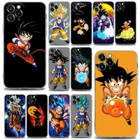dragon ball z of son goku clear phone case for iphone 11 12 13 pro max 7 8 se xr xs max 5 5s 6 6s plus silicone cover bandai