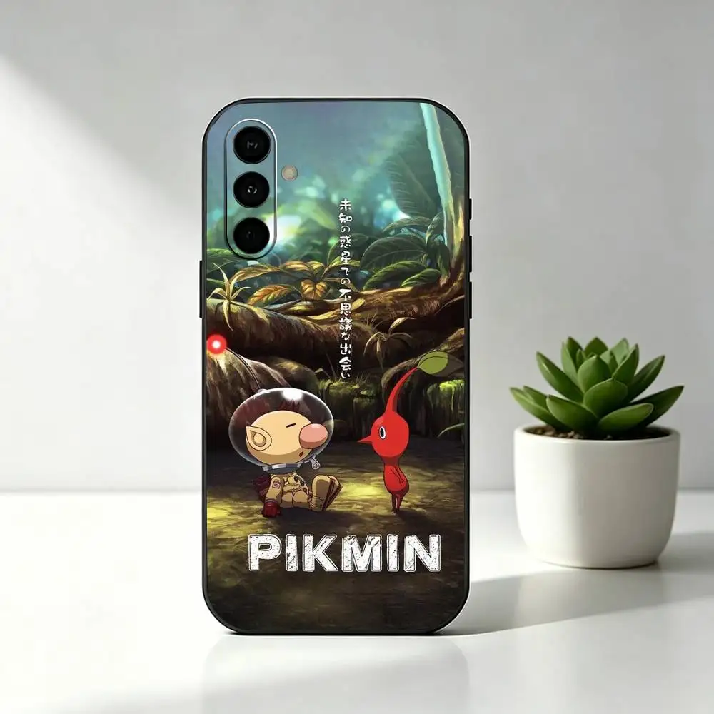 Фото Чехол для телефона Game P-Pikmin 4 для Samsung Galaxy A73, A72, A71, A70, A53, A52, A51, мягкий силиконовый черный чехол №2