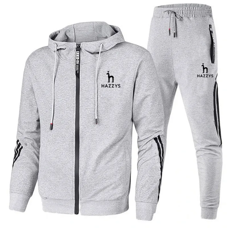 

Men's Hazzys Tracksuit Sets Cardigan Jackets+pants Sportwear Sets Men Patchwork Sport Suit Casual Tracksuit Male Sweat Suits