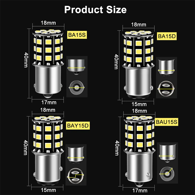 2 шт. T20 7440 W21W WY21W 33 светодио дный 2835 Smd Автомобильные стоп-сигналы авто резервного