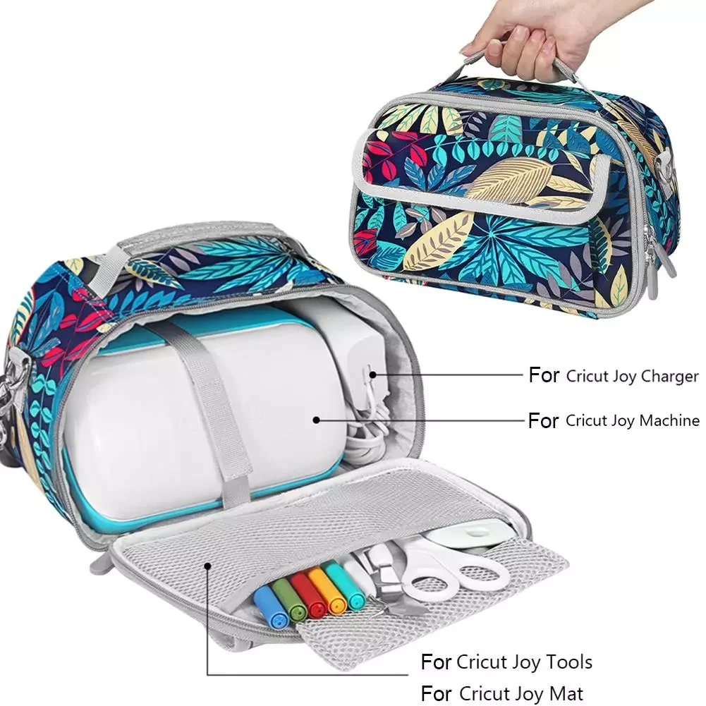 

Storage Bag Spacious Portable Carrying Case For Cricut Joy With 2 Visible Zipper Pockets Multiple Compartments
