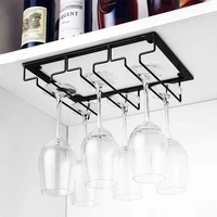 wine glasses holder bartender stemware hanging rack under cabinet organizer glass goblet iron bar tool bottle display bar