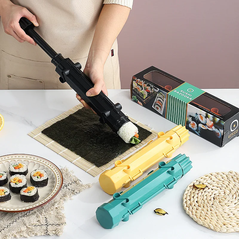 

Quick Sushi Maker Japanese Roller Rice Mold Bazooka Vegetable Meat Rolling Tool DIY Sushi Making Machine Kitchen Gadgets Tools