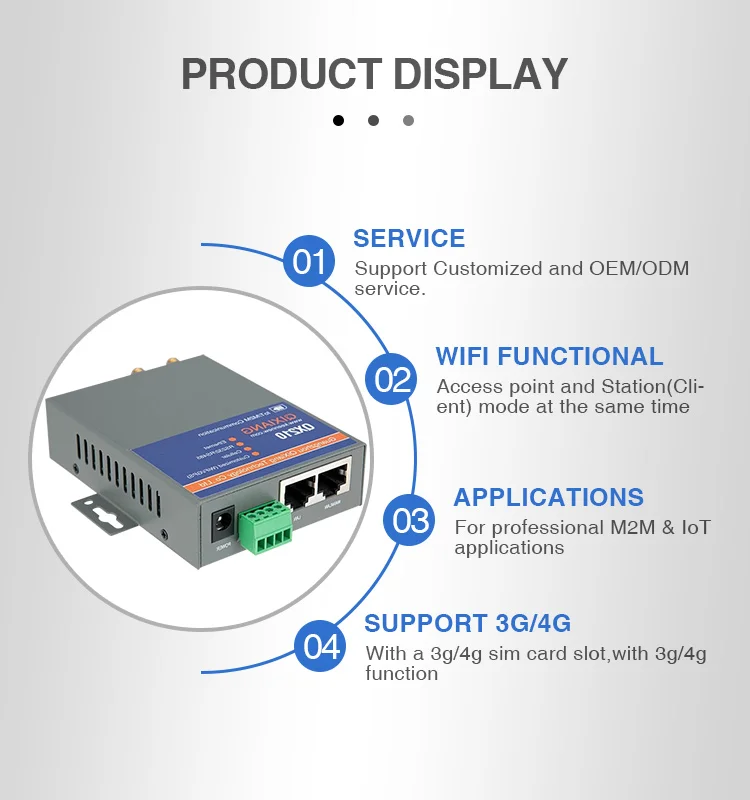 Модемный маршрутизатор QX210 M2M IoT 4G LTE порты Sup Ethernet Vpn Wi-Fi слот для Sim-карты