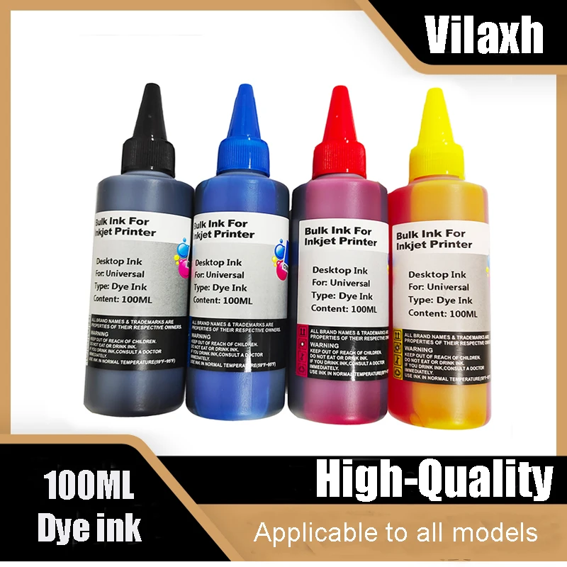 

4PK 100ML Universal Refill Ink kit for Epson for Canon for HP for Brother Inkjet Printer CISS Cartridge Printer Ink
