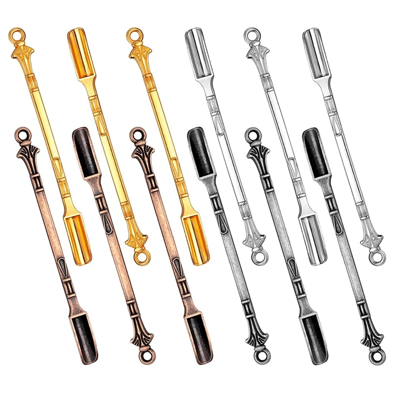 

Hot 12 Pcs Snuff Spoon Mini Shovel,Tableware Pendant,Pendant Necklace Mini Shovel,For Filling Vials With Salts Herbs,Etc