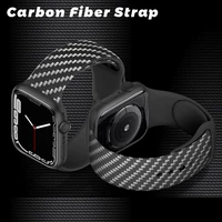 luxury carbon fiber strap for apple watch band 41mm 45mm 40mm 44mm 3842mm bracelet belt for iwatch series 7 6 se 5 4 3 2