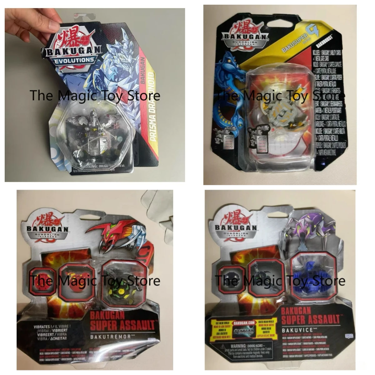 Фото Оригинальная коллекционная модель игрушки Bakugan Evolution Prism Dragon Diamond-Plated Dragon Prisma Dragonoid первого поколения №1