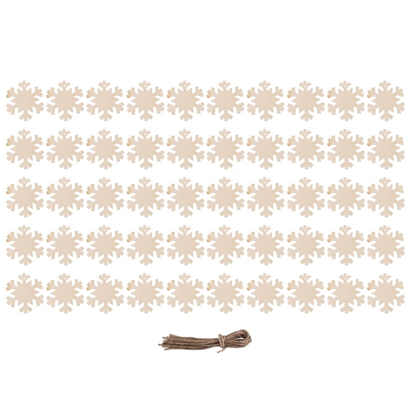 

Christmas Decorations Snowflake Wooden Cutout Snowflake Wooden Chips Decorations Blank Snowflake Wooden Ornaments