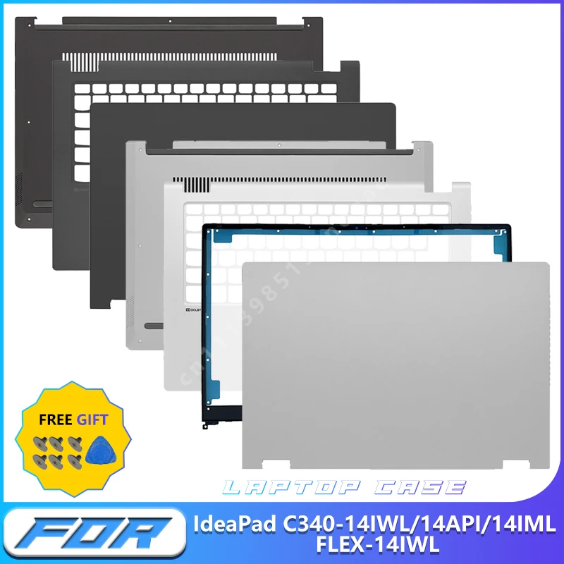 Фото Новые запасные части для ноутбуков IdeaPad C340-14IWL, 14API, 14IML, FLEX-14IWL, 81SQ: задняя крышка ЖК-дисплея, передняя рамка, палмрест, нижний корпус №1
