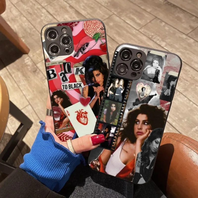 

Fashion Singer AMY Phone Case FOR IPhone 14 13 11 12 Pro 8 7 Plus X 13 Pro MAX XR XS MINI Black Covers