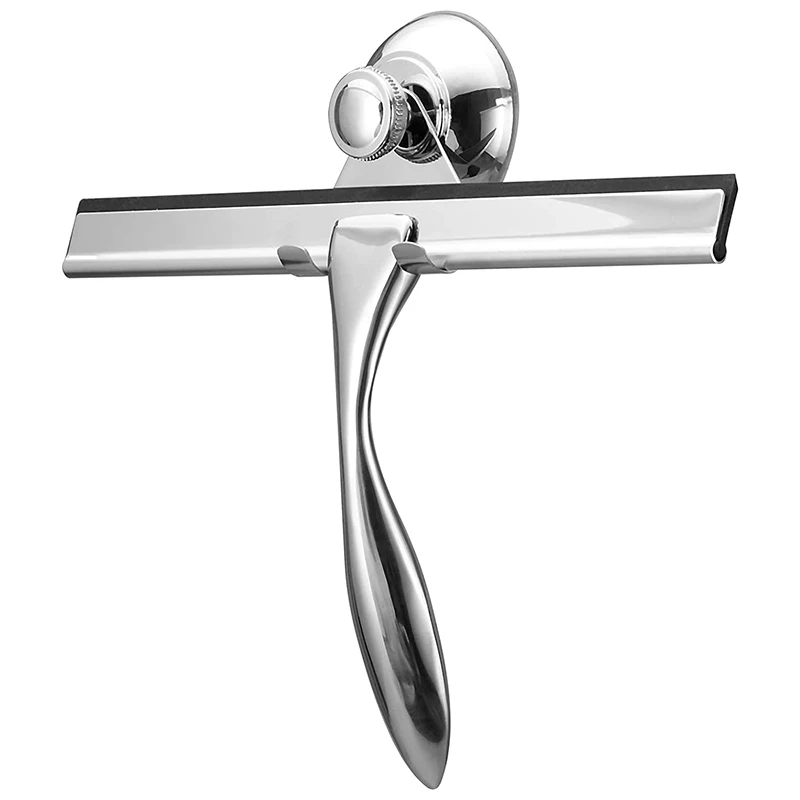 

Premium Stainless Steel Squeegee for Shower Doors, Bathroom, Window and Car Glass, All-Purpose Cleaning Glass Wiper