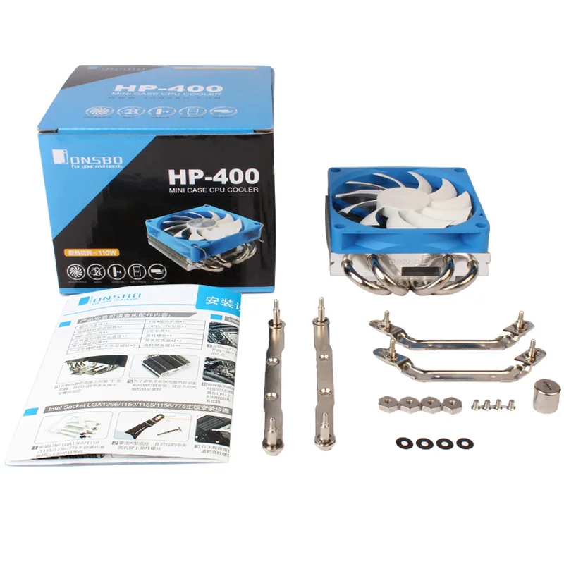 Бесшумная ультратонкая тепловая труба AM4 Pin с контролем температуры радиатор ЦП