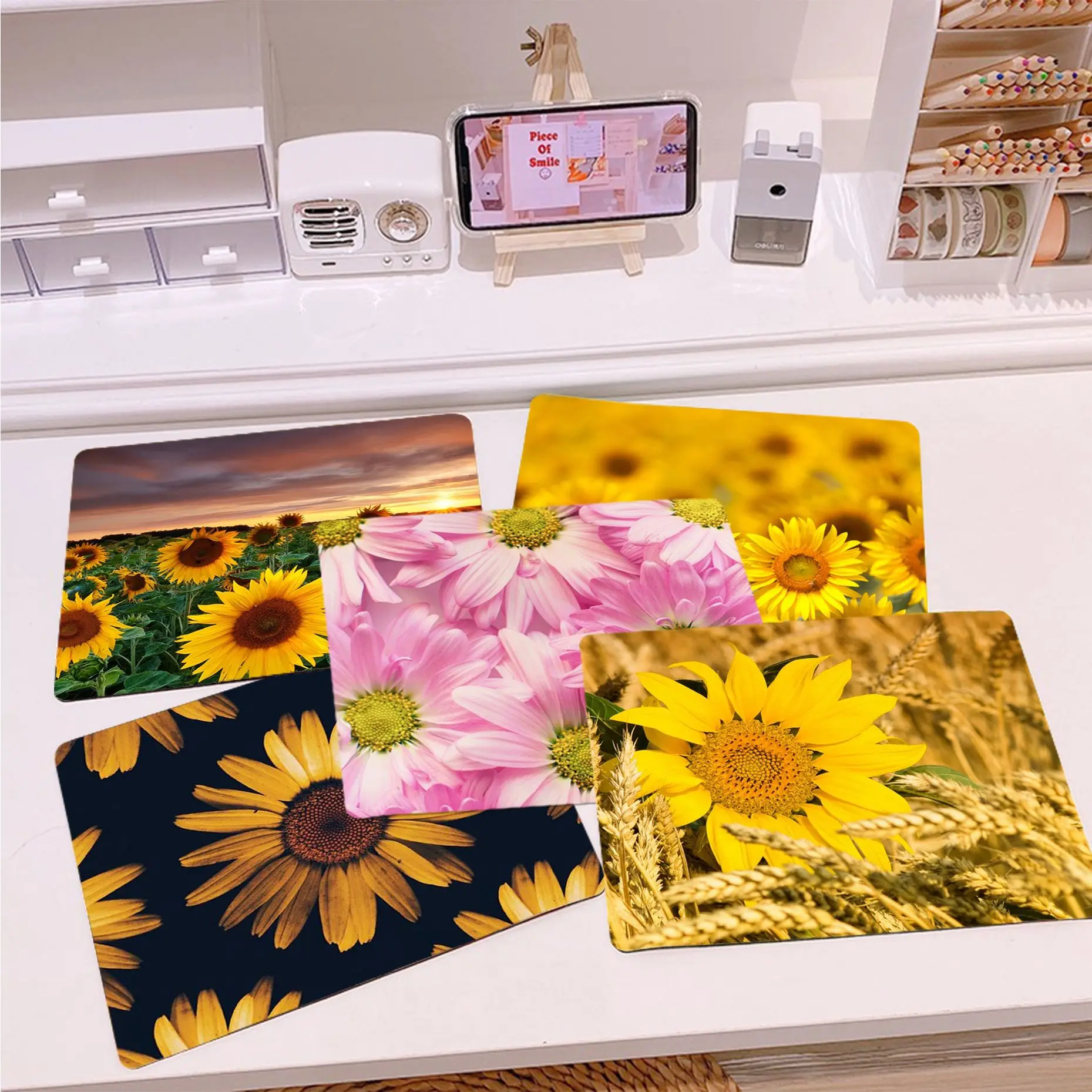 

Daisy Sunflower DIY Cabinet Gaming Computer Laptop Desk Mat Mouse Pad Mouse Mat Notbook For Teen Girls Bedroom
