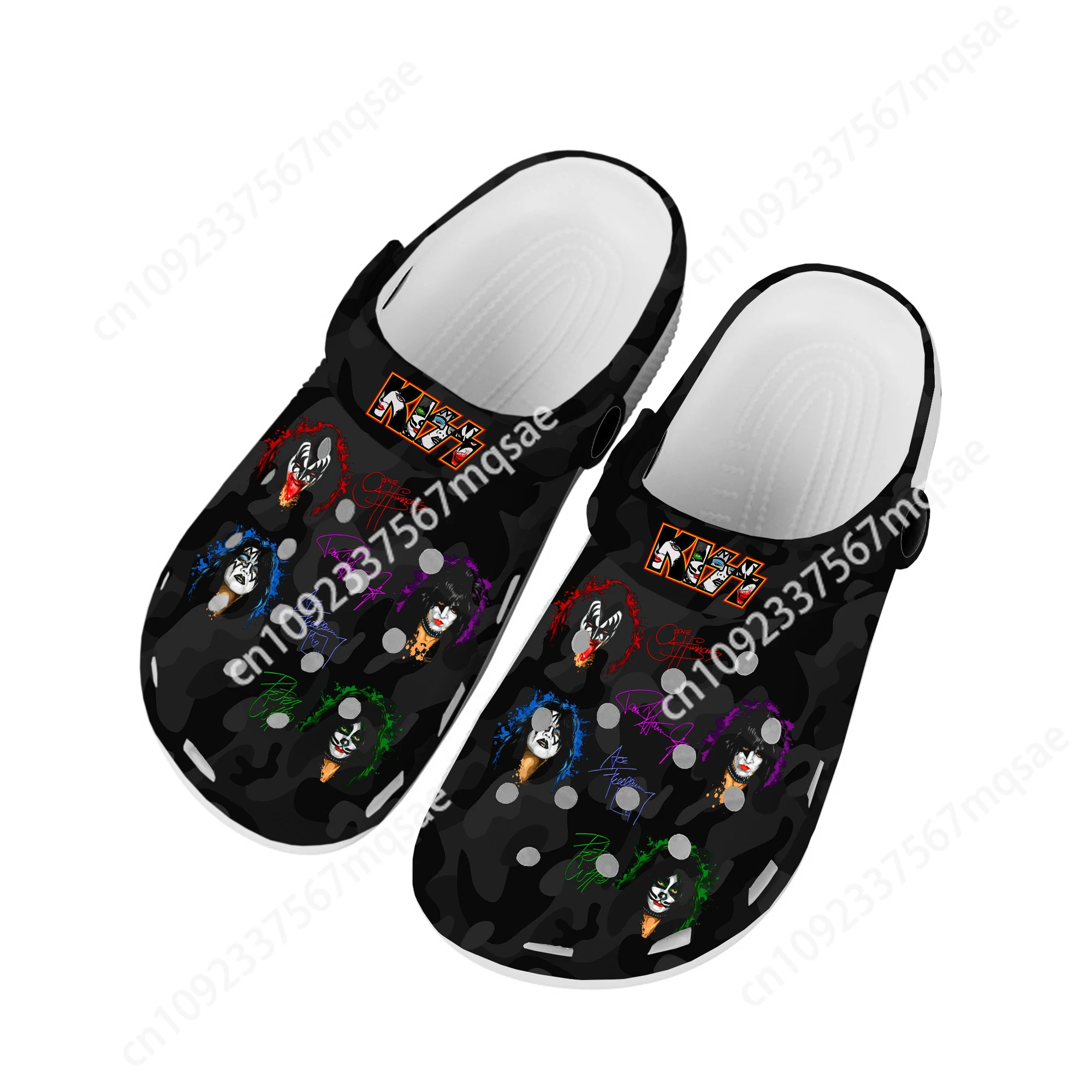 Сабо для дома Kiss Rock Band тяжелый металл музыка клоги обувь воды на заказ мужчин и