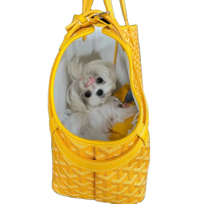 

Luxury Pet high quality Puppy Small Dog Cat Carrier Bag, Waterproof top layer cowhide CH8009