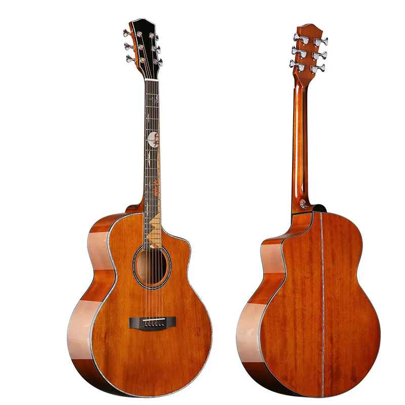 

41 Inch Acoustic Guitar Folk Guitar for Beginners Adults 6 Strings Picea Asperata Wooden Guitarra 4 Styles Musical Instruments