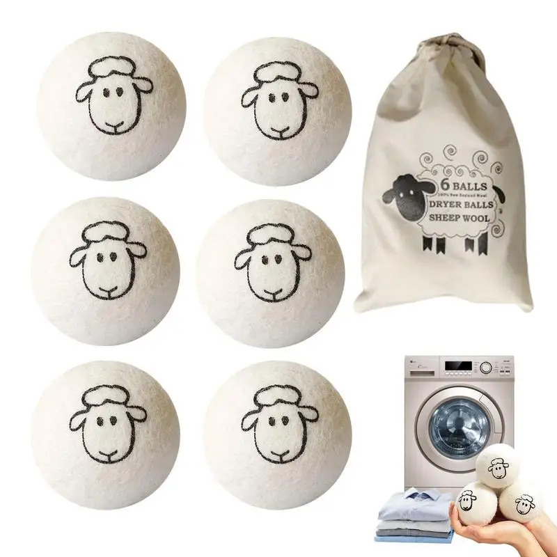 

Wool Laundry Balls Nature Wool Fabric Softener Ball For Sensitive Skin Comfortable Laundry Supplies For Reduce Folds Anti Static