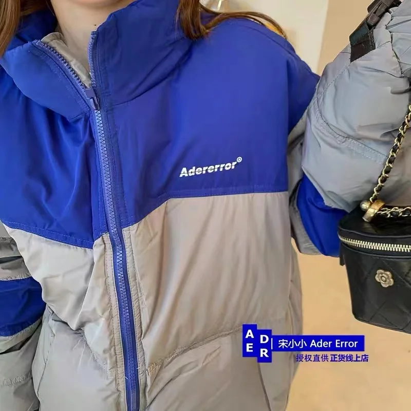 Korean high-quality down jacket for men and women in winter loose thickened color matching bread jacket short down coat unisex