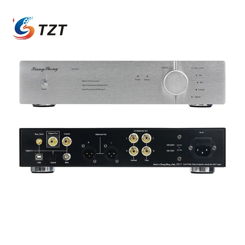 TZT DAC-05A MK II QCC5125 Bluetooth DAC Hifi USB сбалансированная труба Dual PCM1794A с серебристой/черной