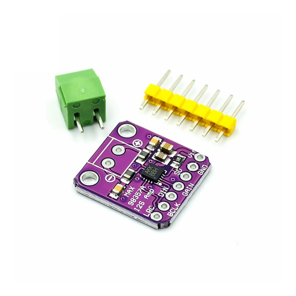 

MAX98357 I2S 3W Class D Amplifier Breakout Interface DAC Decoder Module Filterless Audio Board For Raspberry Pi ESP32