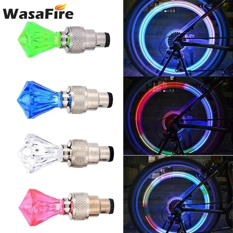 

Светодиодные велосипедные фонари, лампа с клапаном для колес велосипеда, водонепроницаемые аксессуары для безопасного велоспорта, фонарь ...