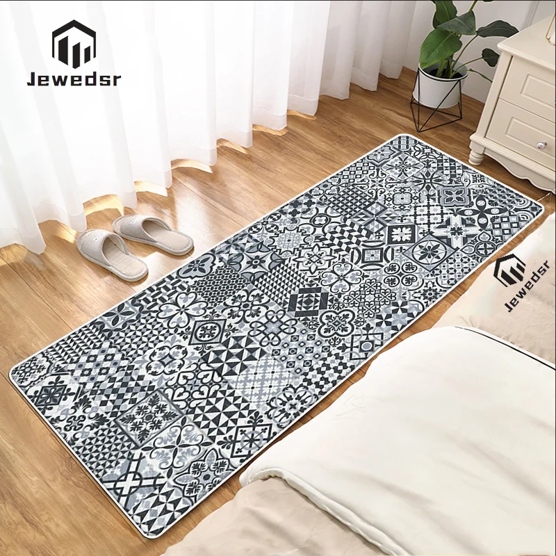 

3D Bohemian Carpet Modern Kitchen Floor Mat Door Mats Kitchen Rug Morocco Pattern Indoor Doormat 40X120 Living Room Bath Mat Hbo
