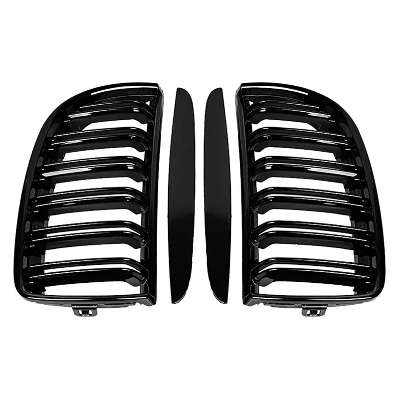 

Front Kidney Grille Hood Grills -Double Line for BMW E90 E91 323I 328I 335I 330I 325I 3-Series 2005-2008 (Gloss Black)