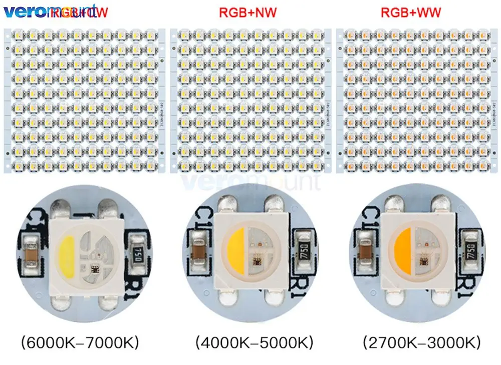 50-1000 шт. чипы для радиатора WS2812B 10 мм x 3 WS2811 IC 5050 SMD RGB SK6812 RGBW RGBNW RGBWW 5 в постоянного