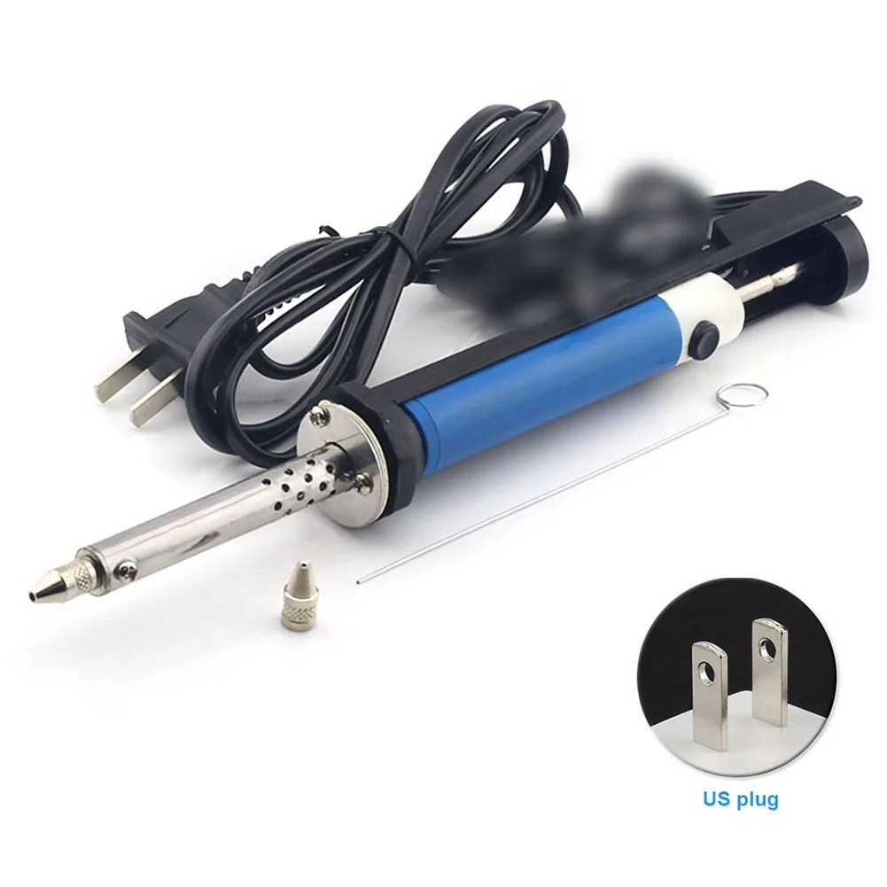 

220V 30W Suction Heating With Nozzle EU/US Plug Desoldering Pump Sucker Electric Welding Pen Soldering Iron Tool