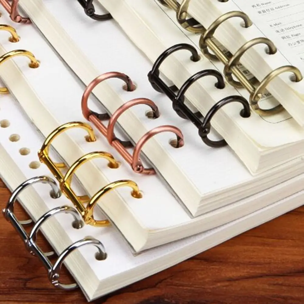

Creative A5 A6 Metal Spiral Binder Clips Notebook Stainless Steel Binder File Folder Clip Ring Metal Clip Office School Supplies
