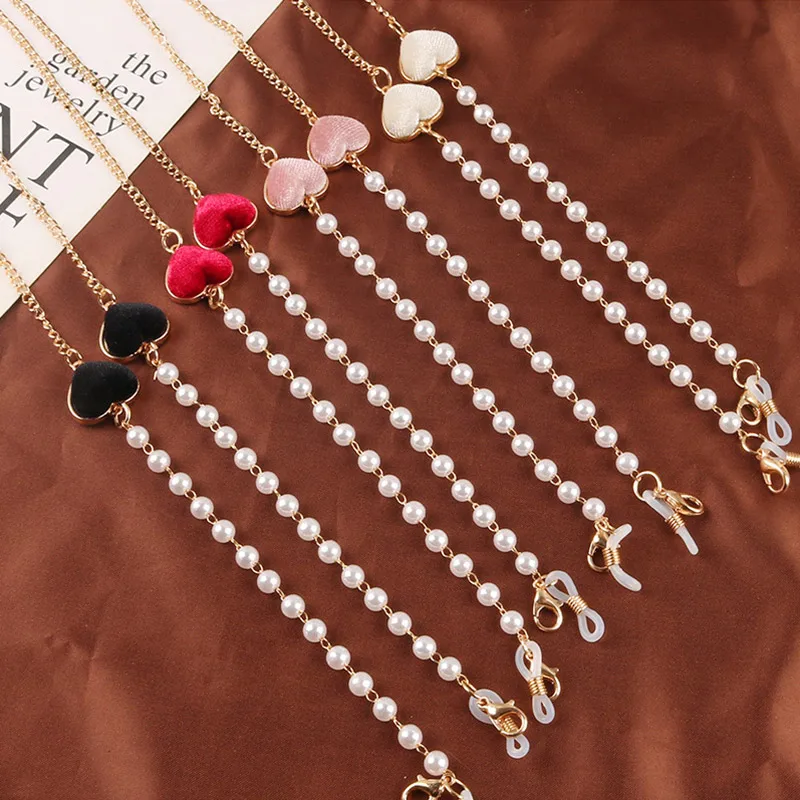 

Женская маска, цепочка для очков, цепочка для очков, веревка для маски, романтичная металлическая цепочка с жемчужинами, солнцезащитные очк...